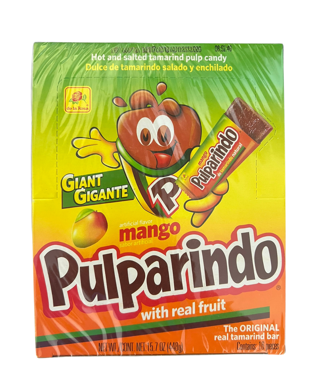 De la Rosa Pulparindo Gigante Sabor Mango 16uds.